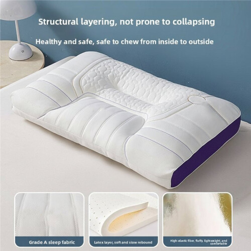 L Rubber Latex Memory Pillow Pair Home Use Single Person Student Dormi Rectangular Ape 1