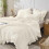 Ivory Twin Comforter Set Seersucker Microfiber 2 pcs 2