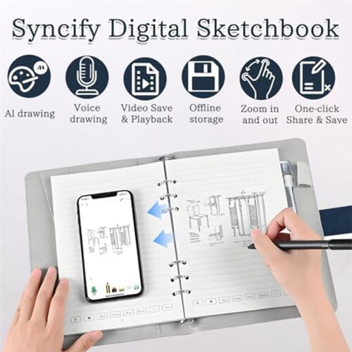 Digital Notebook Pro V2 with  Pen & 16GB USB Drive-Real- Sync for Notes,Drawing & Learning,Perfect for Office C 2