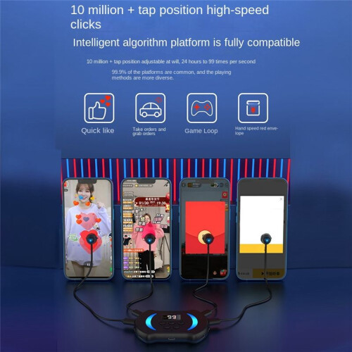 Mobile Phone Screen Auto Clicker Adjustable Connection Physical Simulation Finger Click Device Screen Auto Clicker-A 2