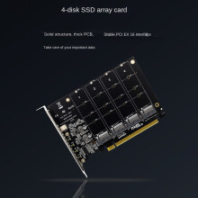 PH44 NVMe 4-Disk Array Card PCI-E  Card Signaldelande Expansionskort NVMe  PCIe 4.0 3.0 X16 Split Cards