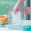 Brocca d'acqua con coperchio, 2,2 litri, quadrata, in plastica trasparente. 7