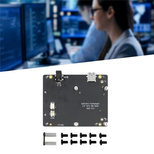 Placa de ExpansãO de Armazenamento X825 V2.0 para Raspberry Pi 4B X825 Nas 2,5 Polegadas  Disco RíGido Ssd Placa de ExpansãO