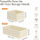 Set di 10 organizer per cassetti in tessuto - Beige 2