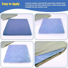 2 Rolls Cushion Wrap Silk Film Waterproof, 79Inch x 22 Yards Upholstery Cushion Wrap for Furniture Home Office,(2 Rolls)