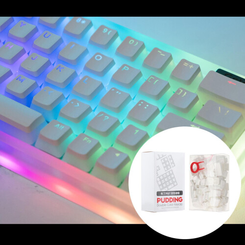 Pudding Keycap Set for Mechanical Keyboard RGB PC Gaming White 2
