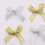 HOOWIFFY Silver Handmade Bows Premium Polyester for Decorative Use 100Pcs 4