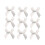 HOOWIFFY Silver Handmade Bows Premium Polyester for Decorative Use 100Pcs 5