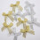 HOOWIFFY Silver Handmade Bows Premium Polyester for Decorative Use 100Pcs 8