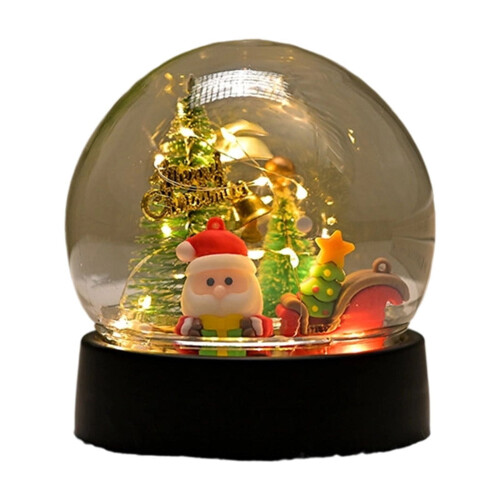 Transparent LED Christmas Ball Night Light - 12cm 1
