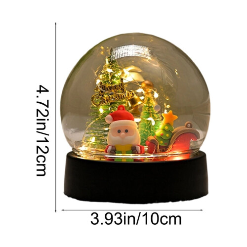 Transparent LED Christmas Ball Night Light - 12cm 2
