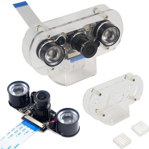 5MP Camera Module For Raspberry Pi 4B/3B+/3B/2B Infrared Night Vision 1080P Camera with Holder Case 2