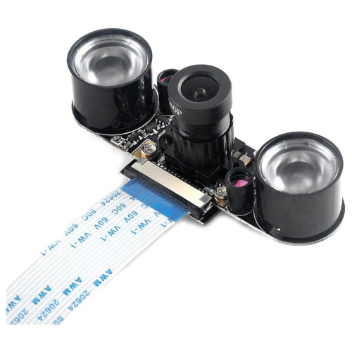 Module de CaméRa 5MP pour Raspberry Pi 4B / 3B + / 3B / 2B CaméRa de Vision Nocturne Infrarouge 1080P avec éTui de Support