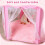 Σκηνή παιχνιδιού Princess Castle με εξάγωνα φώτα-αστέρια, χαλάκι 8