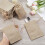 30 Pack Khaki Linen Drawstring Gift Bags 10 x 15 cm 3