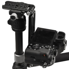 Placa L Universal com Suporte Dobrável Compatível com Arca Cabeça de Tripé Sapata Fria QR Placa de Liberação Rápida Foto Vertical