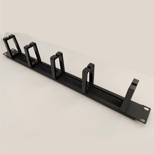 1U 19 Inch Rack Cabinets Cable Management Network Organizer Network Brush Panel Five Ring Detachable Wire Manager Frame 1