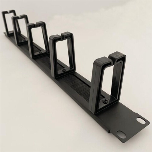 1U 19 Inch Rack Cabinets Cable Management Network Organizer Network Brush Panel Five Ring Detachable Wire Manager Frame 2