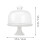 Ceramic Cake Stand with Glass Dome Cover 4