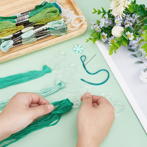 Σετ ραπτικής DIY Βελόνες από ανθρακούχο χάλυβα Πολυεστερικό ακρυλικό νήμα 2
