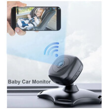 WiFi Stroller Monitor Baby Back Wireless Monitoring Camera 360 Rotating Night Vision USB Stroller Mirror Camera