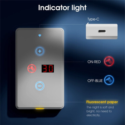 Tuya  WiFi Water Heater  Touch Wall Panel 20A Timer Control Work  Home for Alexa  Home A 2