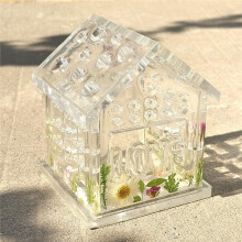 3D Combined Heart House Tealight Holder Silicone Mold, House Candle Holder Mold for Epoxy Resin