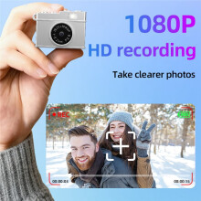 Vintage Digital Camera Autofocus 1080P Video Vlogging Portable HD Screen Kids Camera Retro Compact Photo Cam White