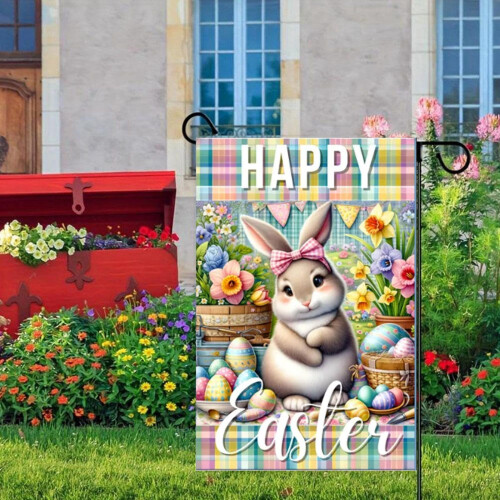Easter Bunny Garden Flag Double-Sided 12x18 Inch 1