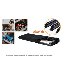 Piano Keyboard Dust Cover, 88 Keys Piano Music Keyboard Dirt Proof Cover with Durable Elastic & Cord Lock