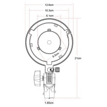 Schnellmontageadapter für Standard-Bowens-Kamerablitzhalterung Aus Aluminiumlegierung für Studiobeleuchtungszubehör