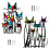 2 Pack Iron Geometric Cat Wall Art Decor 3