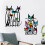 2 Pack Iron Geometric Cat Wall Art Decor 5