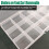 Boîte de rangement transparente en plastique à 4 compartiments et 15 grilles, avec séparateurs fixes, idéale pour les petits objets 3