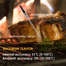 Wireless Food Meat Thermometer Digital BBQ Thermometer for Kitchen Cooking Oven Grill with 2 Probes