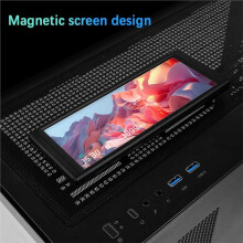 TROFEO VISION LCD 6.86-Inch Full-Color Display USB Case Secondary Screen 1280x480 Resolution Magnetic Design White