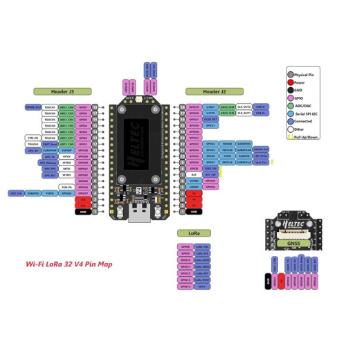 Meshtastic Heltec WIFI Lora 32 V4 Meshcore ESP32-S3 SX1262 Dev-Board Kit Case with Antenna Solar Powered Mesh Module B 2