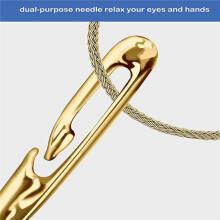 Self Threading Sewing, Embroidery for Hand Sewing, for DIY, Sewing and Mending, Embroidery, with Wood Case