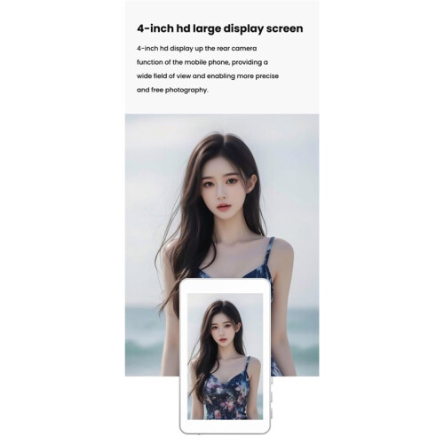 Monitor Magnético para Celular - Câmera Frontal/Traseira em Tempo Real - Assistente de Streaming 4K -  Angular - Compatível com A Maioria Dos 2