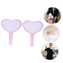 Heart-Shaped Dry Erase Whiteboard Paddles Handheld Scoreboards for Judges Voting and Scoring Portable Boards