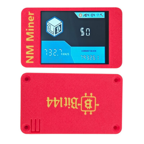 Minerador Solo de BTC 735Kh/S NMMinerNerdMiner com Tela Inteligente 2,8 Polegadas para Casa e Escritório (Sem Toque) 2