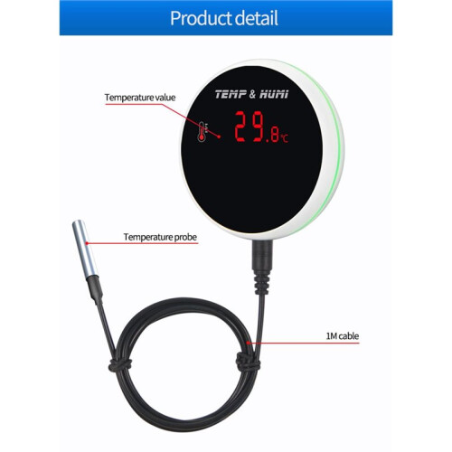 ZigBee Temperature Sensor Alarm Digital Ambient Thermometer Tuya  Life App Remote Control Home Automation EU PLUG 2