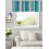 Geometric Vertical Stripes Rod Pocket Valance Blue Teal 3