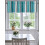 Geometric Vertical Stripes Rod Pocket Valance Blue Teal 7