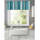 Geometric Vertical Stripes Rod Pocket Valance Blue Teal 8