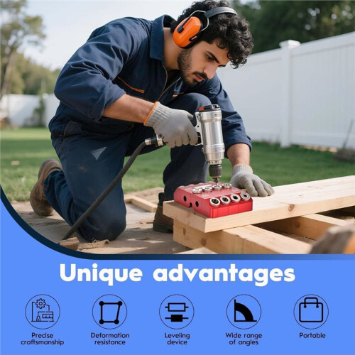 Multi Angle Drill Guide Jig 30 45 90 Degree with 4 Drill Bits,Portable Drill Guide for Straight Hole and Angle Hole 2