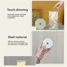 Folding Desk Light Paper Lantern Portable Table Lamp Rechargeable Dimmable Night Light for Living Room Bedroom