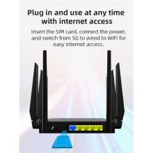 5G CPE Router 5G CPE Router with SIM Card Slot Dual Band WiFi6 1000Mbps Gigabit Ethernet Network 5G WiFi Router EU PLUG