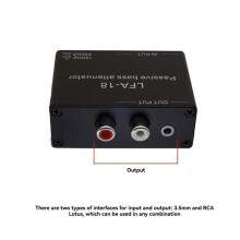 Passive Audio Low-Frequency Bass Attenuator 3.5mm Stereo RCA Port Reduces and Minimizes Bass Signal