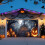 Halloween Garage Banner 210x480cm Stofbaggrund 4